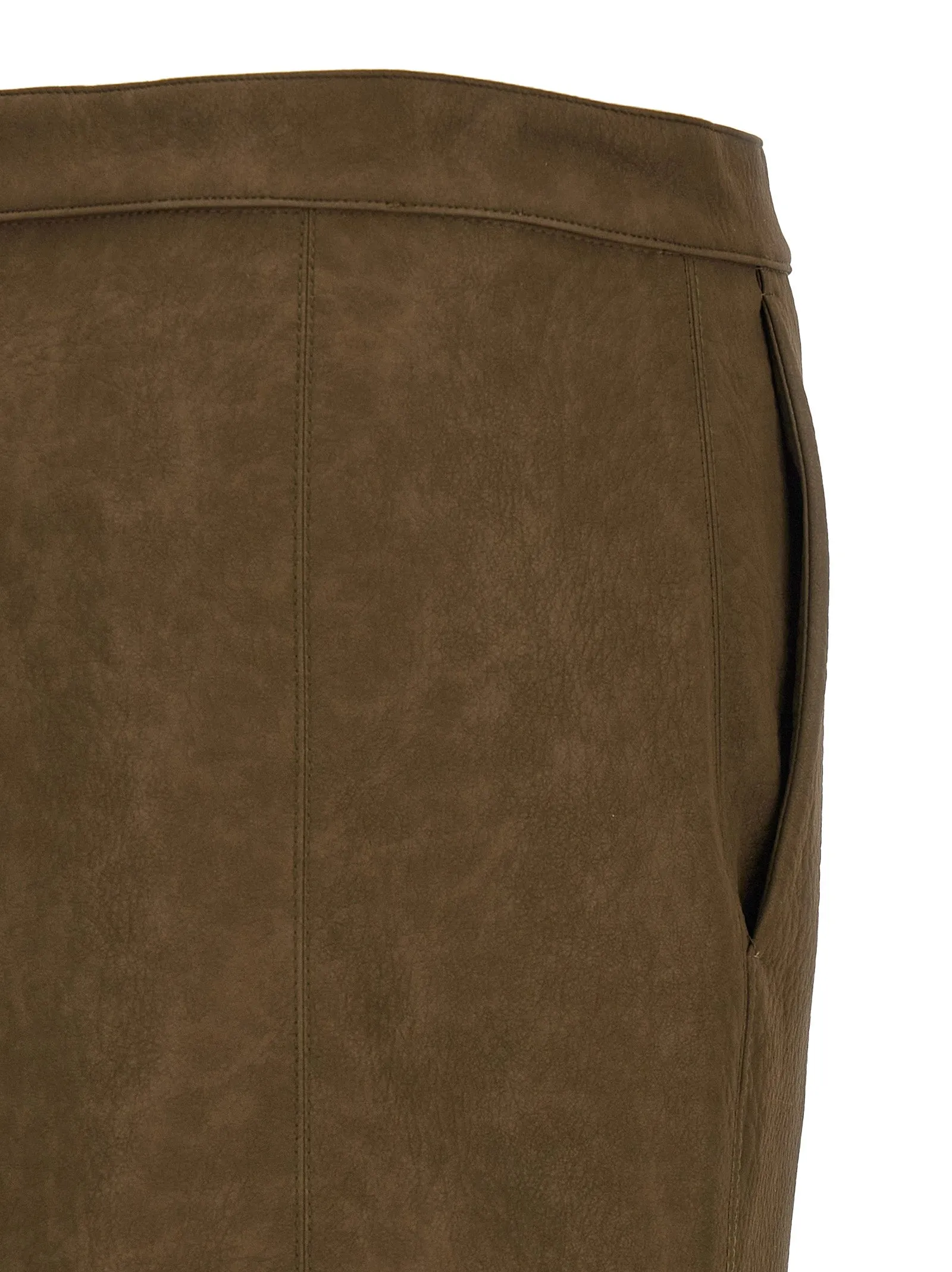 Skirt With Side Zip Skirts Brown sold by Wanan Luxury product image thumbnail 4