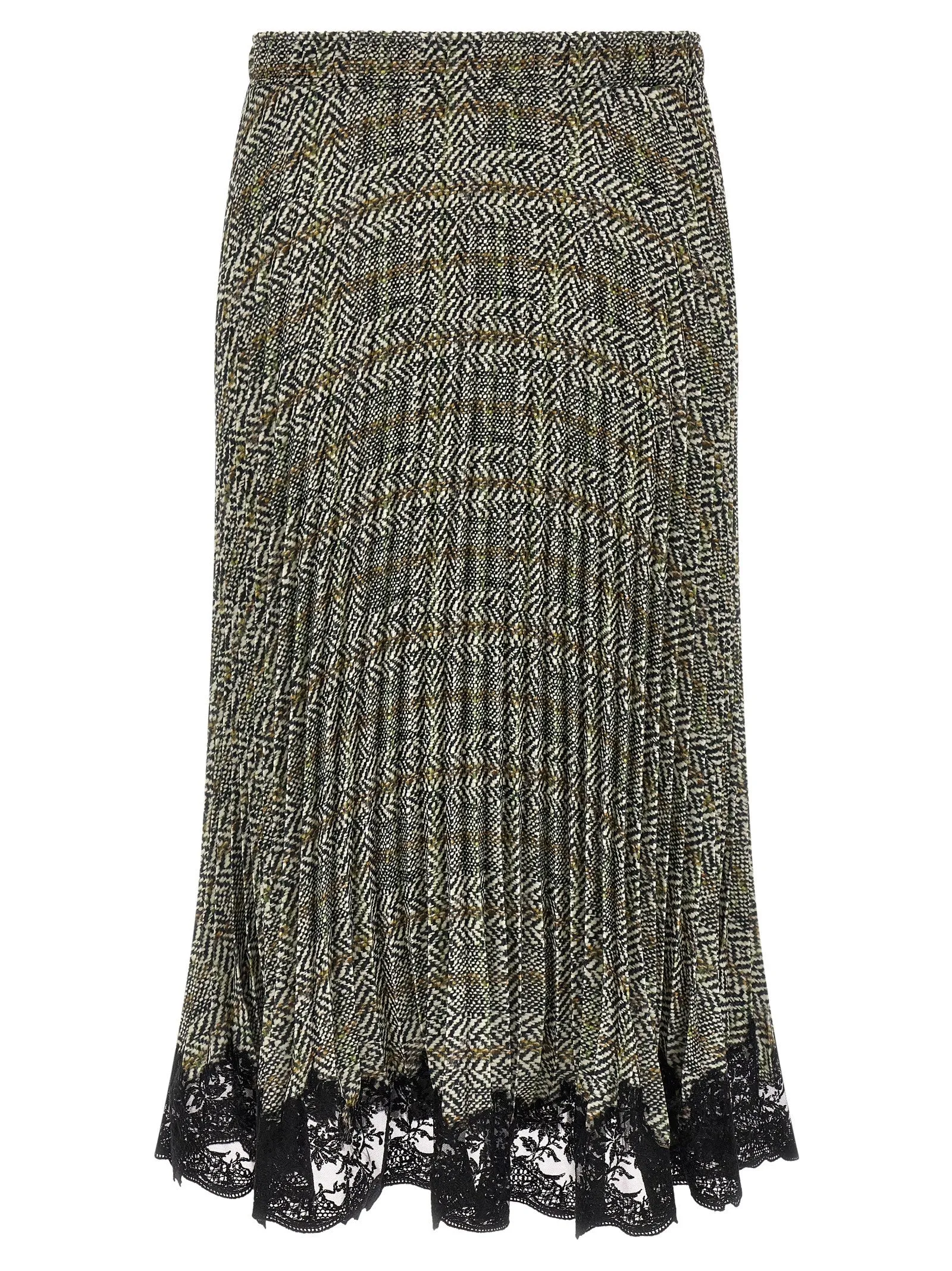 Pleated Skirt With Lace Skirts Multicolor sold by Wanan Luxury