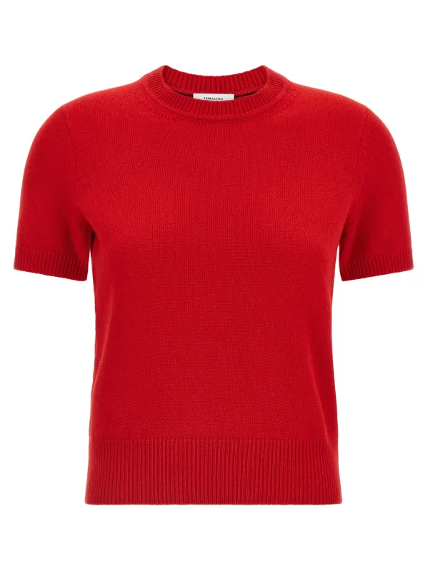 Gancini T-Shirt Red made by Salvatore Ferragamo