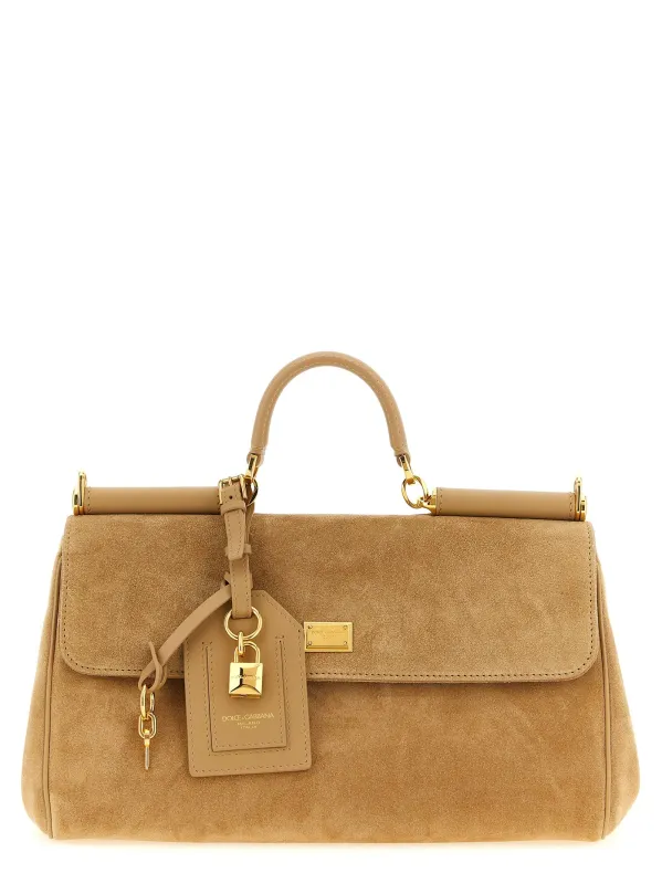 My Sicily Hand Bags Beige made by Dolce & Gabanna