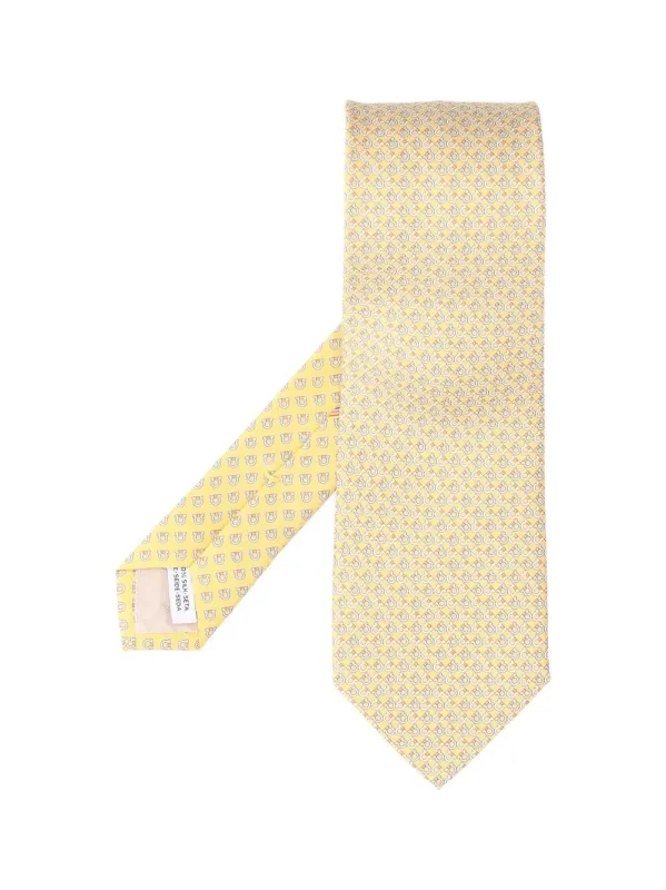 Gancini Ties And Bow Ties Yellow made by Salvatore Ferragamo