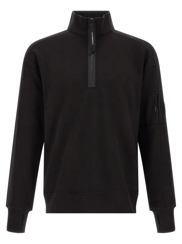 Diagonal Raised Fleece Sweatshirt Black made by C.P. Company