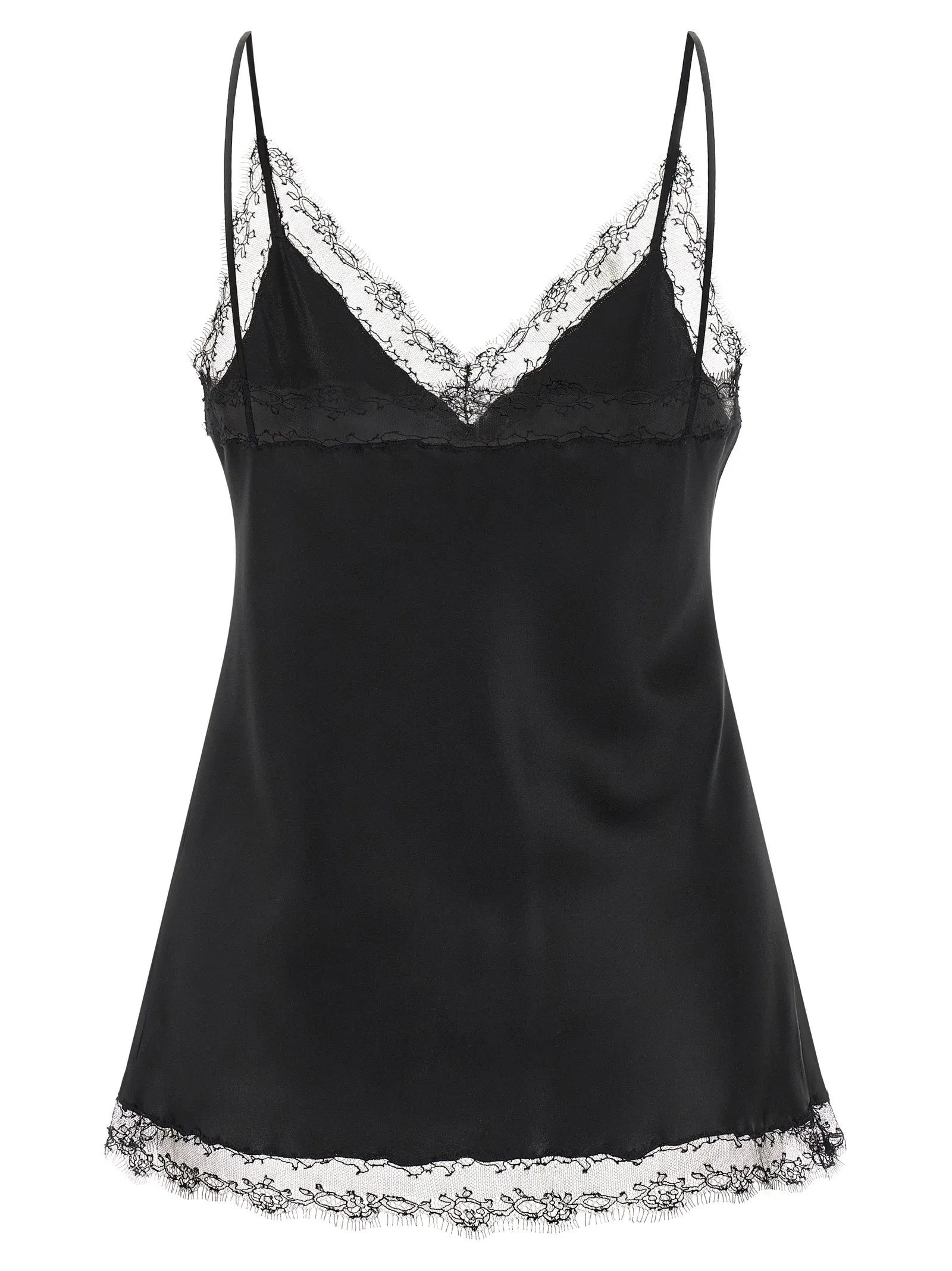 Silk Lingerie Top With Lace Tops Black sold by Wanan Luxury product image thumbnail 2