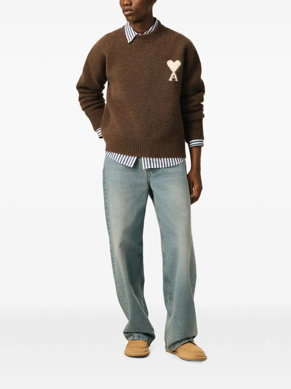Ami De Coeur Wool Crewneck Sweater sold by Wanan Luxury product image thumbnail 4