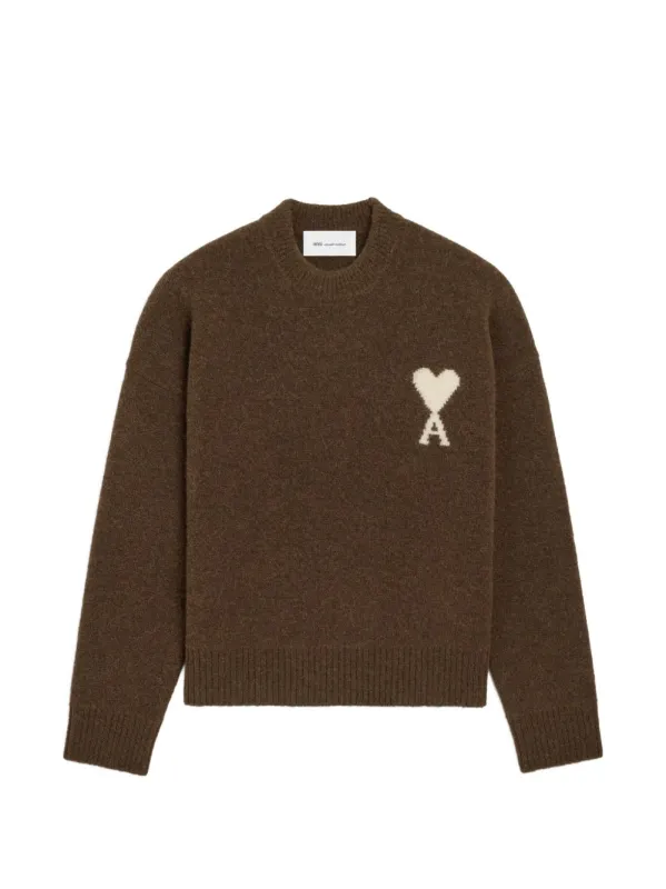 Ami De Coeur Wool Crewneck Sweater made by Ami