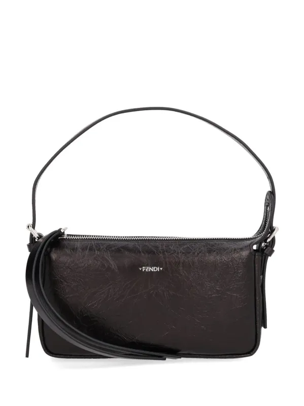 Zip Top Small Vit Jamie Shoulder Bags Black made by Fendi