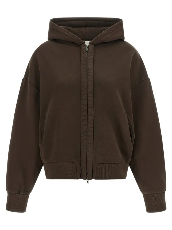 Zipped Hoodie Sweatshirt Brown made by Entire Studios