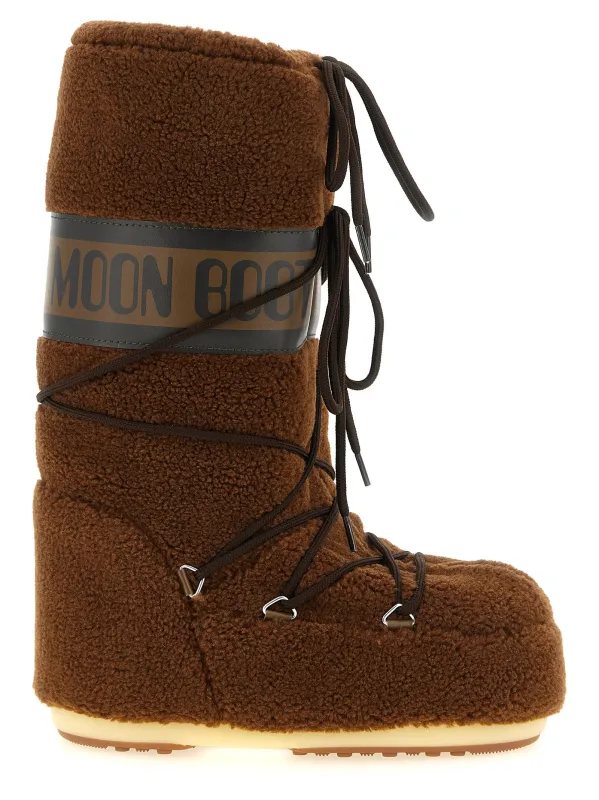 Icon Fleece Boots And Ankle Boots Brown made by Moon Boot