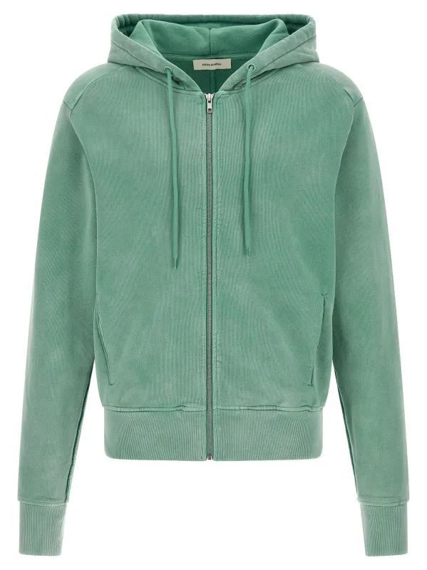 Zip And Hoodie Sweatshirt Green made by Entire Studios