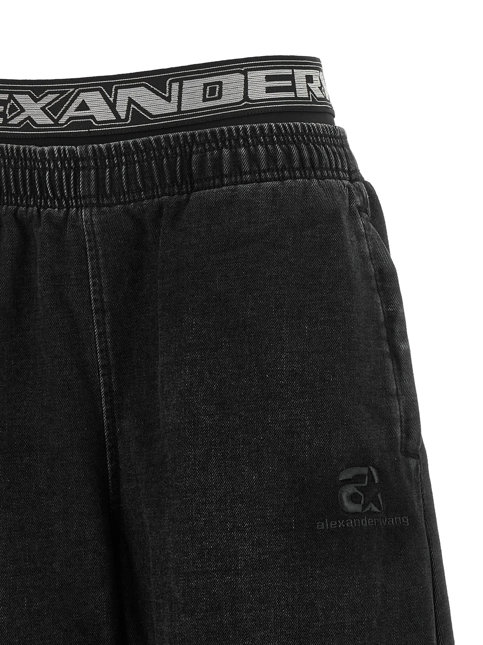 Denim Pants With Elastic Jeans Black sold by Wanan Luxury product image thumbnail 3