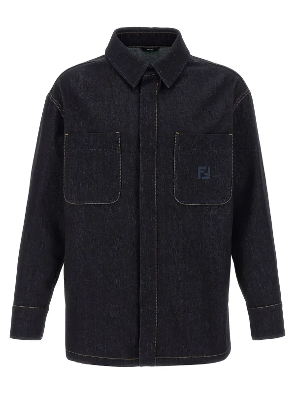 Saddlery Jacket Blue made by Fendi