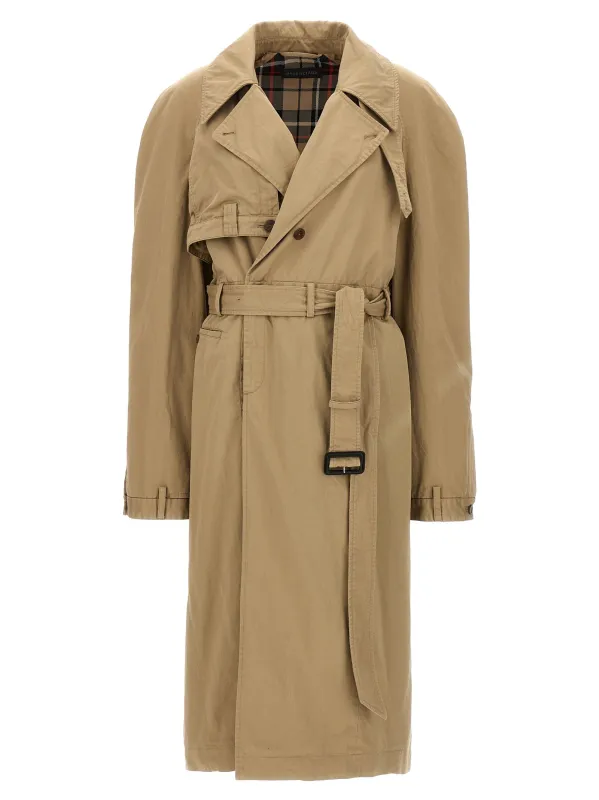 Deconstructed Coats And Trench Coats Beige made by Balenciaga