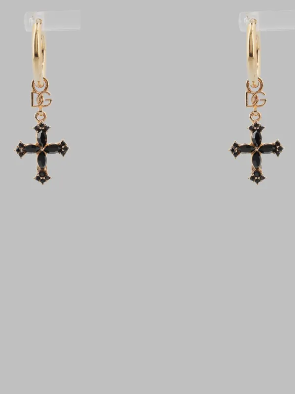 Orecchini Creola Con Croci E Strass made by Dolce & Gabanna