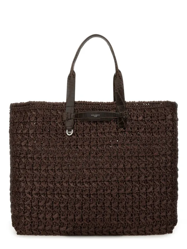 Woven Mesh Shopping Bag made by Dolce & Gabanna