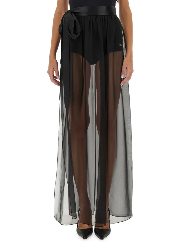 Silk Chiffon Long Skirt made by Dolce & Gabanna