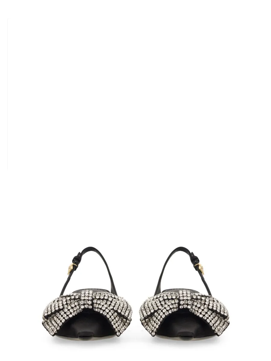 Satin Sling-Back With Rhinestone Embroidery sold by Wanan Luxury product image thumbnail 4