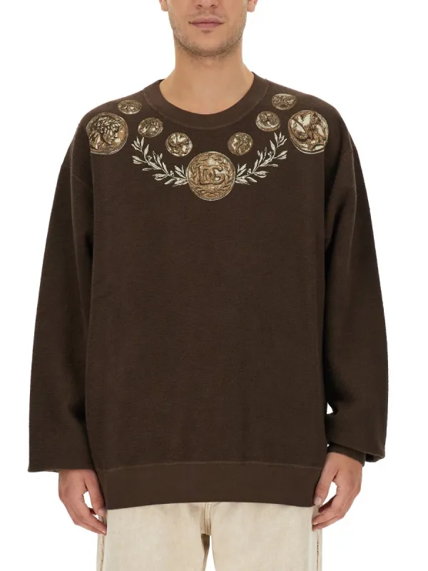 Coin Print Sweatshirt made by Dolce & Gabanna