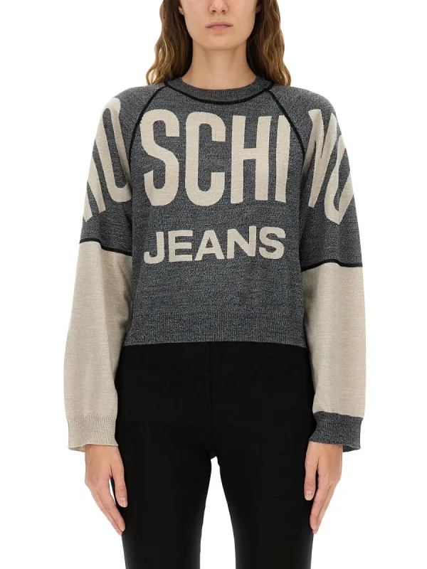 Jersey With Inlaid Logo made by Moschino