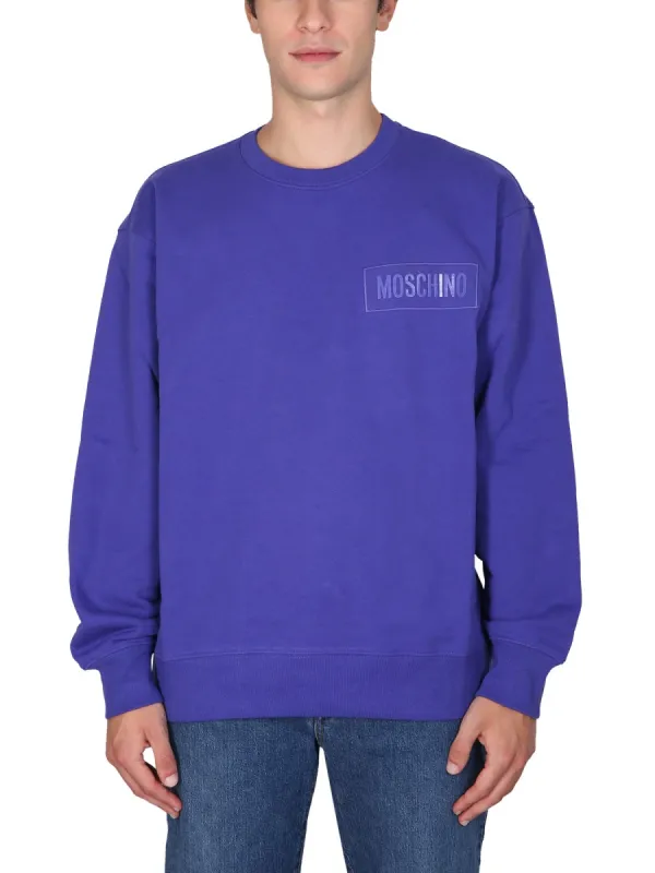 Sweatshirt With Logo Patch made by Moschino