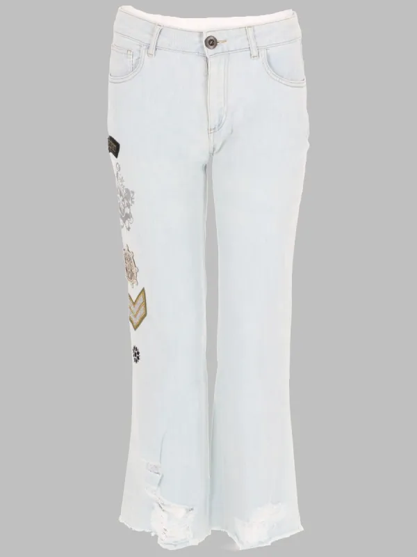 Jeans Con Patch E Stampa made by Mr & Mrs Italy