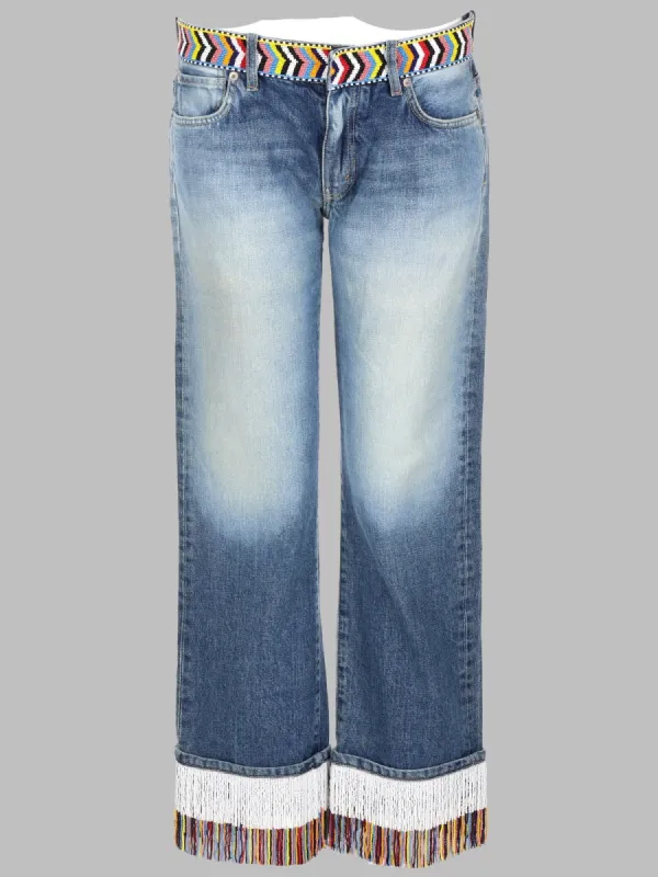 Jeans Con Decorazione Di Perline made by ALANUI