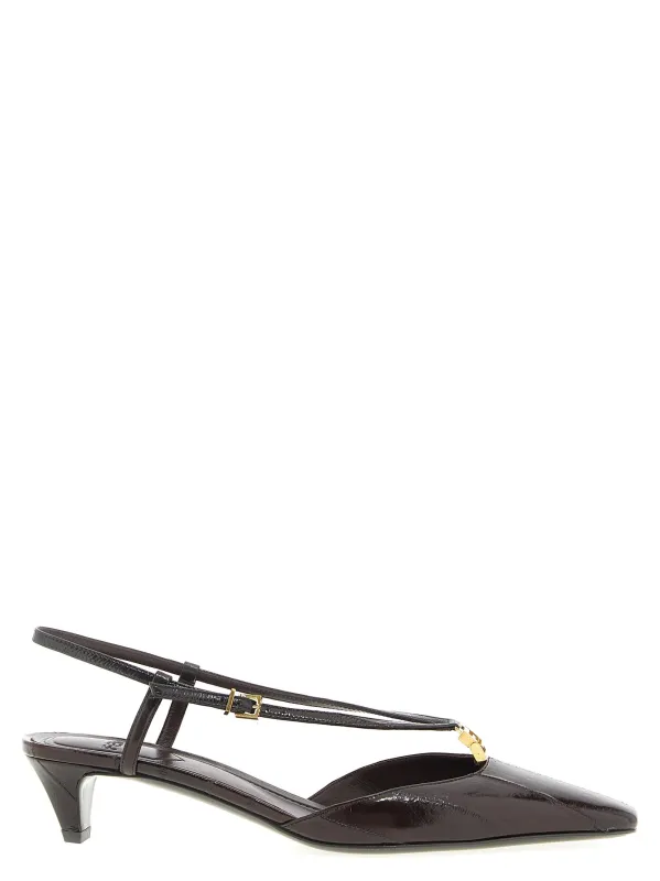 Fendi Ffold Pumps Brown made by Fendi