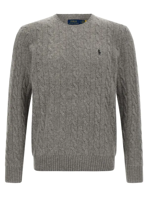 Braided Sweater Gray made by Polo by Ralph Lauren