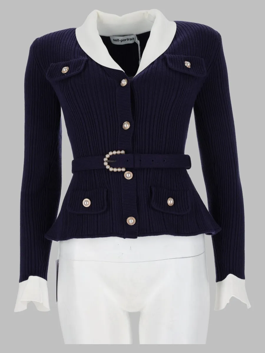 Cardigan In Maglia A Coste sold by Wanan Luxury
