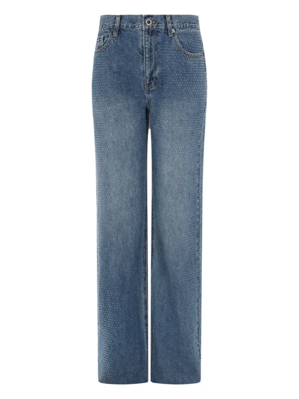 Jeans With Rhinestones made by Self-Portrait