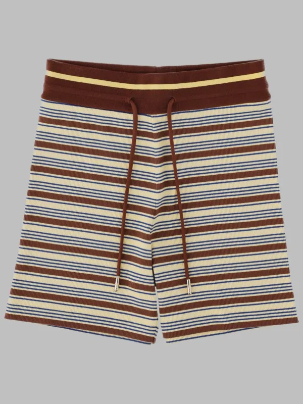 Shorts In Maglia Di Cotone A Righe made by Fendi