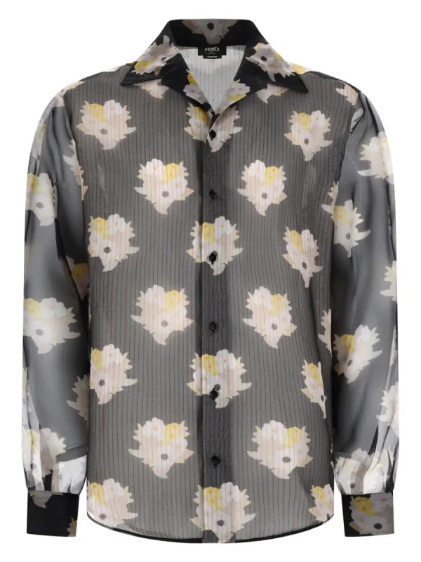 Camicia Oversize In Seta E Cotone made by Fendi