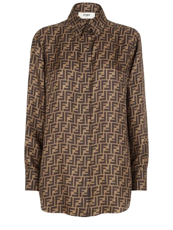 Silk Shirt "Ff" made by Fendi