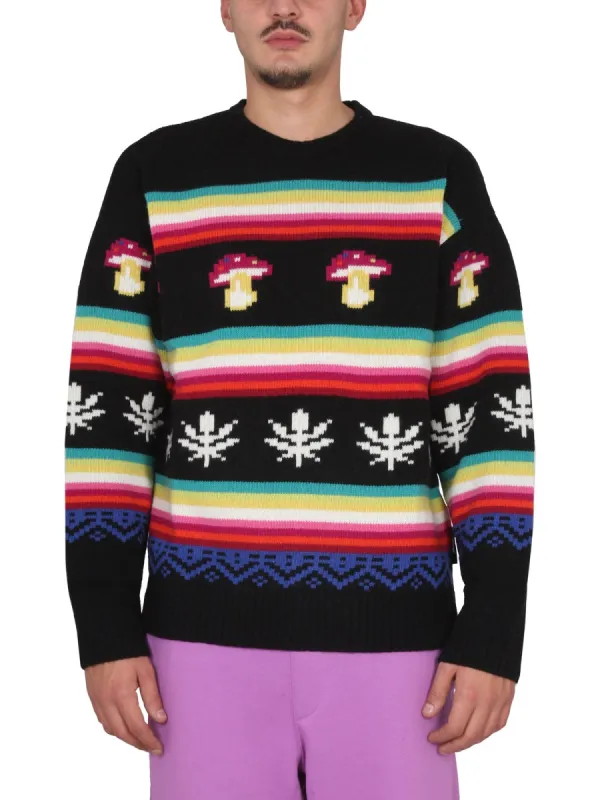 Wool Crew Neck Sweater made by MSGM