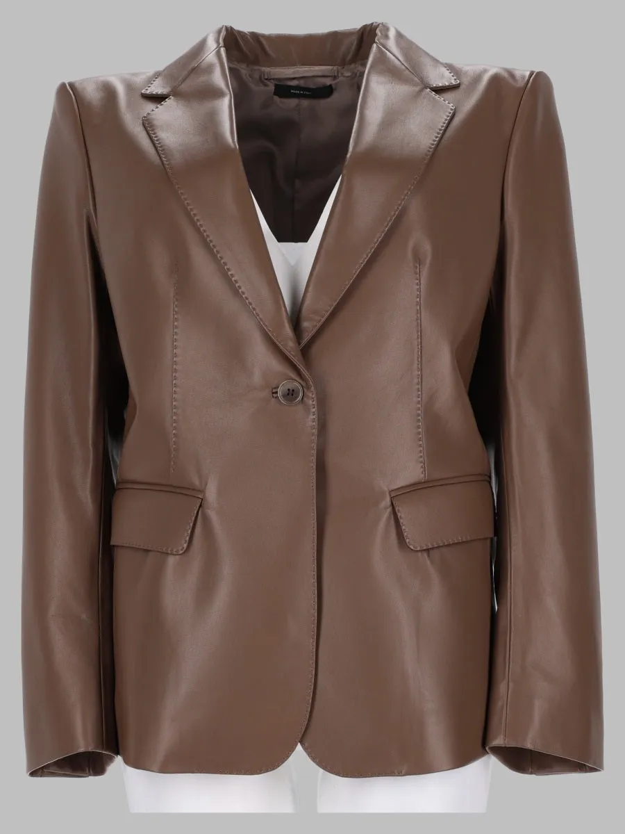 Giacca Monopetto In Pelle sold by Wanan Luxury