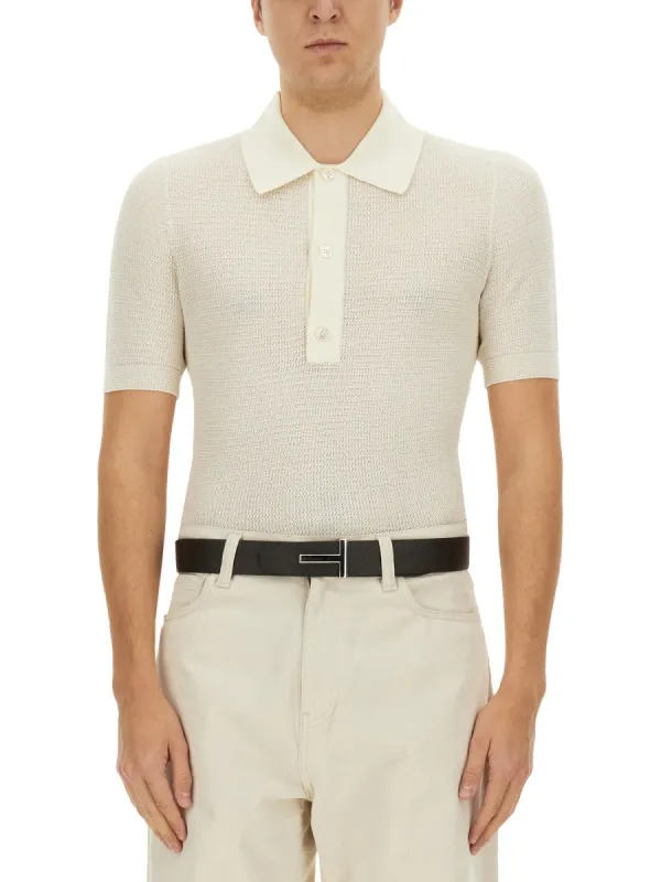 Cotton And Silk Polo Shirt made by Tom Ford