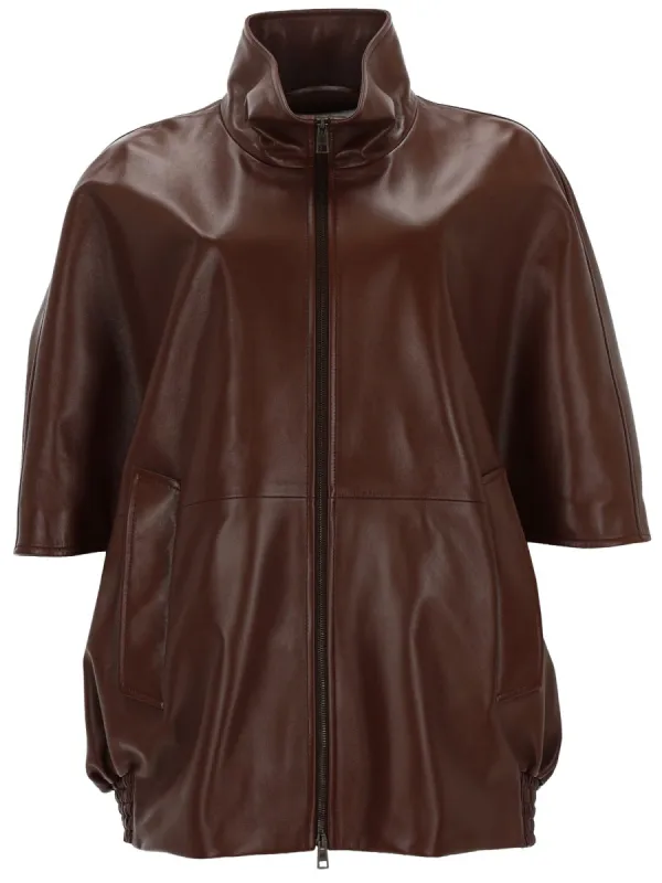 Giacca In Pelle Con Zip made by Balenciaga