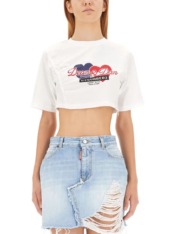 Cropped Fit T-Shirt made by DSQUARED2