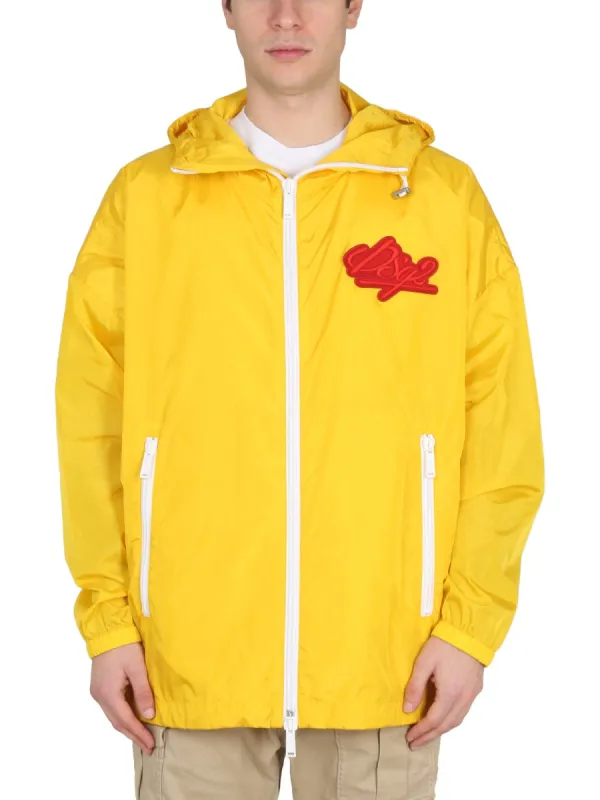 Jacket With Logo Patch made by DSQUARED2