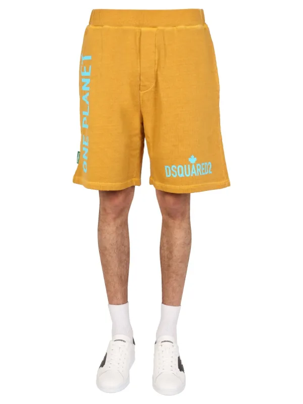 "One Life One Planet" Bermuda Shorts made by DSQUARED2