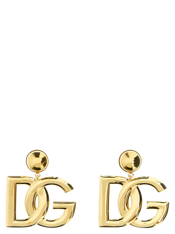 Crystal Logo Earrings Jewelry Gold made by Dolce & Gabanna