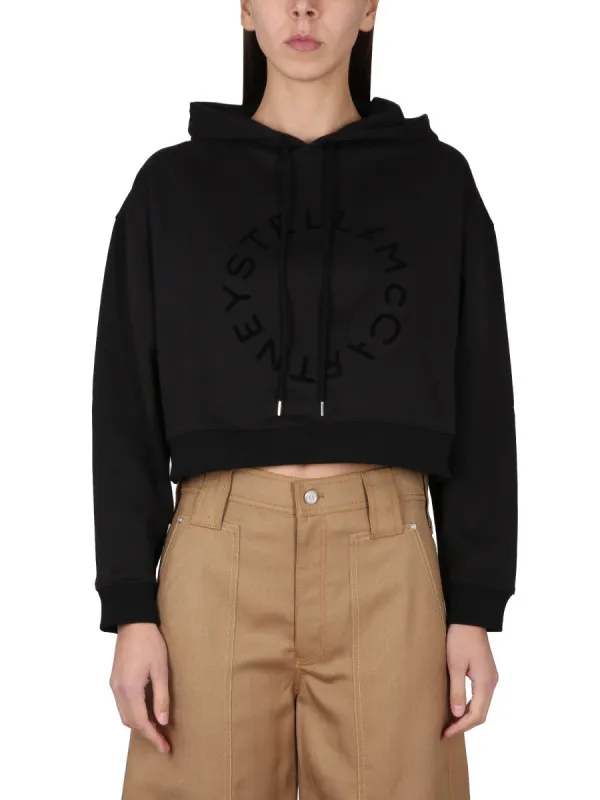 Cropped Sweatshirt With Logo made by Stella McCartney