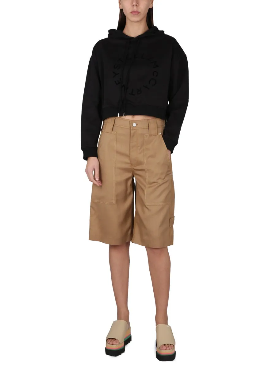 Cropped Sweatshirt With Logo sold by Wanan Luxury product image thumbnail 2