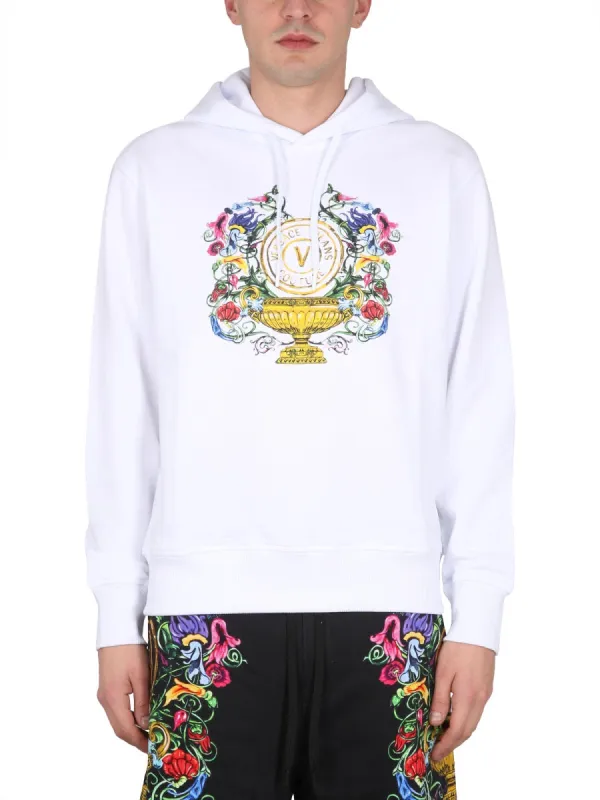Sweatshirt With Logo Print made by Versace