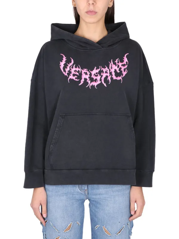 Hooded Sweatshirt With Logo made by Versace