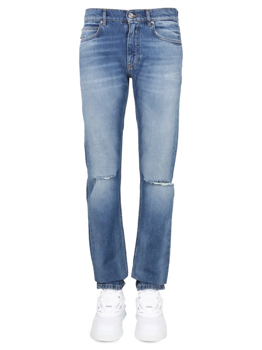 Jeans Con Patch Logo sold by Wanan Luxury