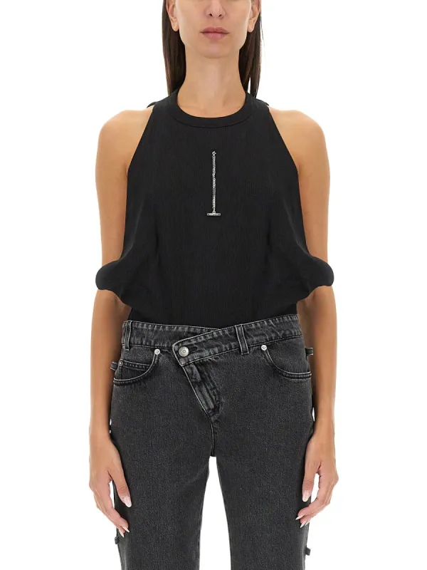 Ribbed Tank Top made by Alexander McQueen