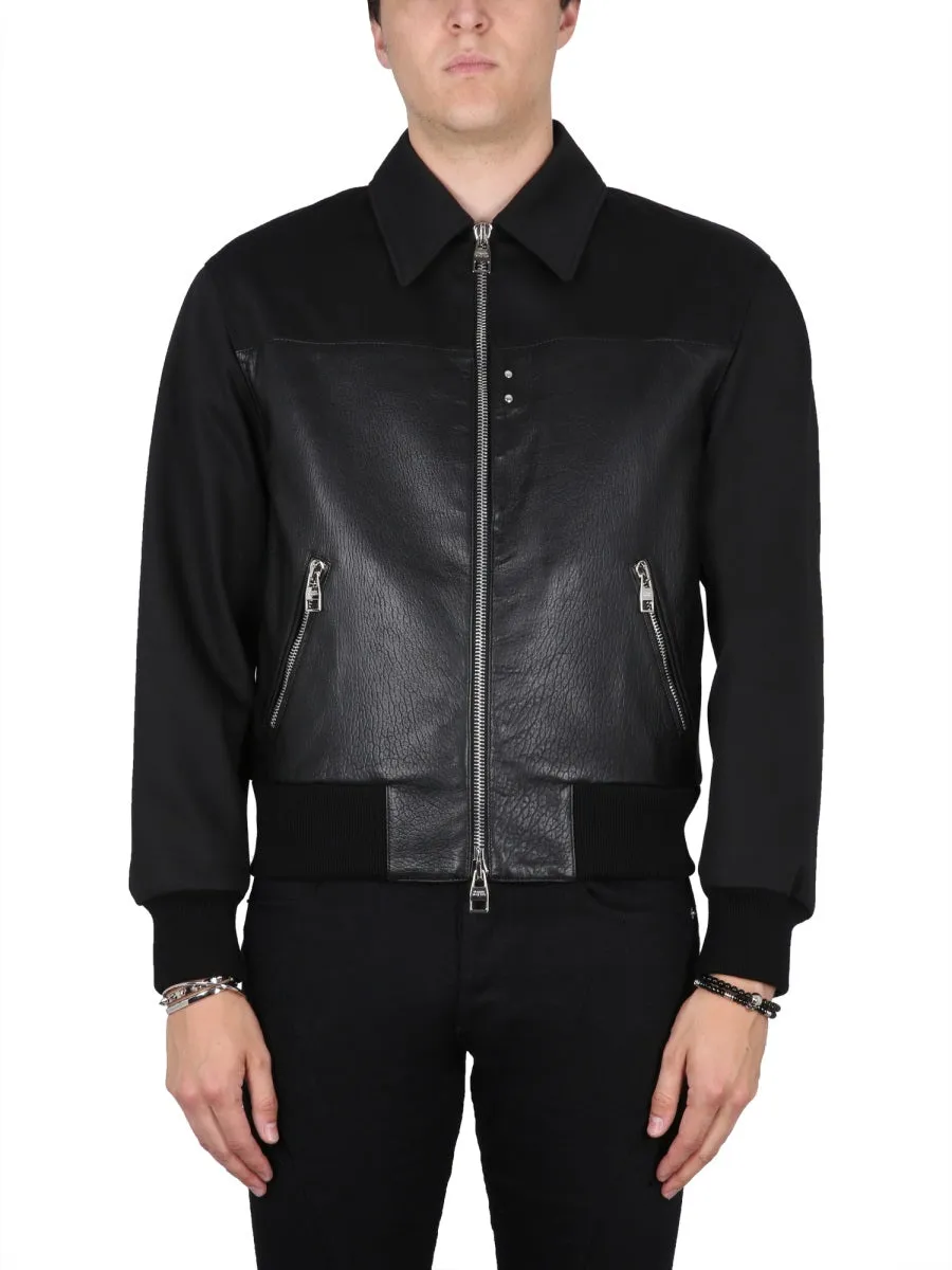 Leather Bomber Jacket sold by Wanan Luxury