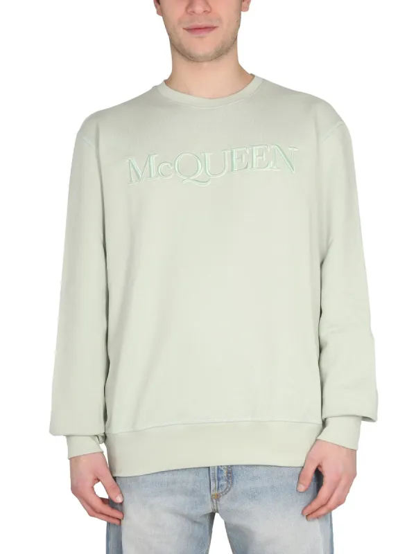 Sweatshirt With Logo Embroidery made by Alexander McQueen