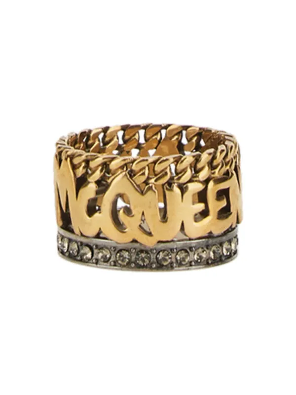 Graffiti Ring made by Alexander McQueen
