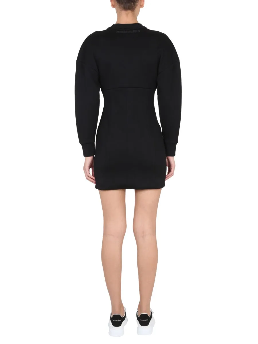 Mini Dress With Cocoon Sleeves sold by Wanan Luxury product image thumbnail 3